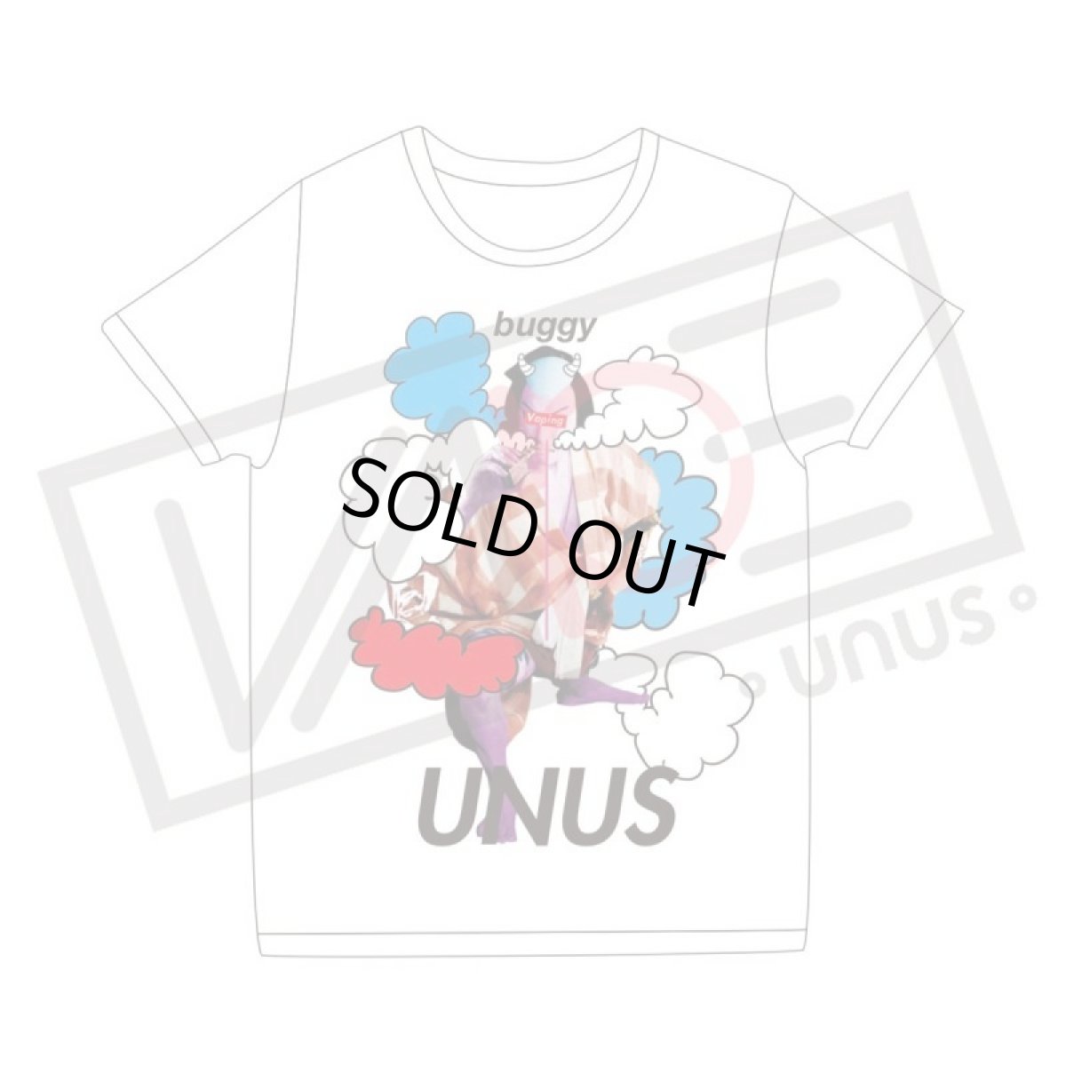 画像1: UNUS × buggy コラボ Tシャツ01　オリジナル グッズ 　Tシャツ　ホワイト (1)
