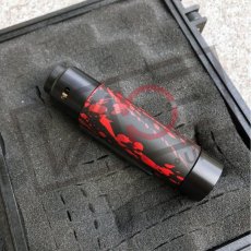 画像4: 《メカニカルMOD》新色【PURGE MODS】Slim Piece Black Red splatter RDA Set (4)