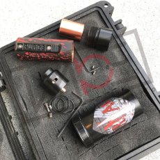 画像7: 《メカニカルMOD》新色【PURGE MODS】Slim Piece Black Red splatter RDA Set (7)