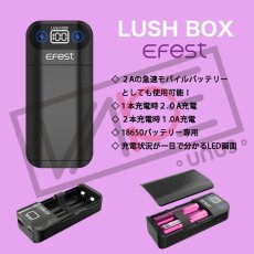 画像1: LUSH BOXチャージャー / Efest　モバイルバッテリー　充電器　チャージャー　電子タバコ用　バッテリーチャージャー (1)