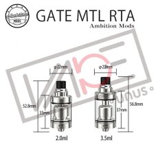 画像8: GATE MTL RTA - Ambition MODS アトマイザー MTL RTA　22mm 《 Ambition MODS 》シングル　ビルド　アトマイザー　電子タバコ　vape (8)